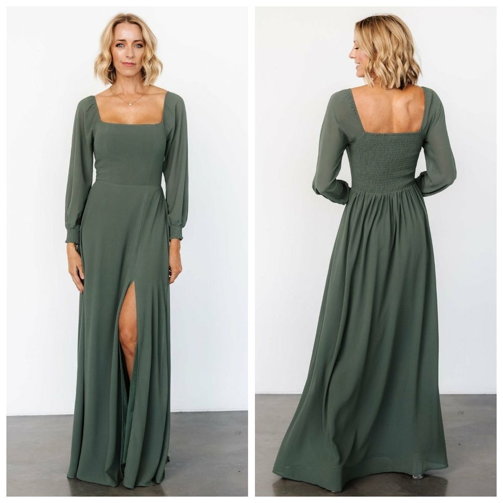 Baltic Born Giselle Dark Sage Maxi Dress